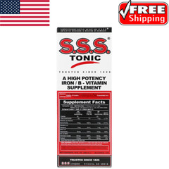 SSS Tonic High Potency Iron & B Vitamin Supplement Blood Support Liquid 10 oz.