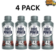 4 Pack Core Power Elite Chocolate Protein Shake 42g 14oz Bottles