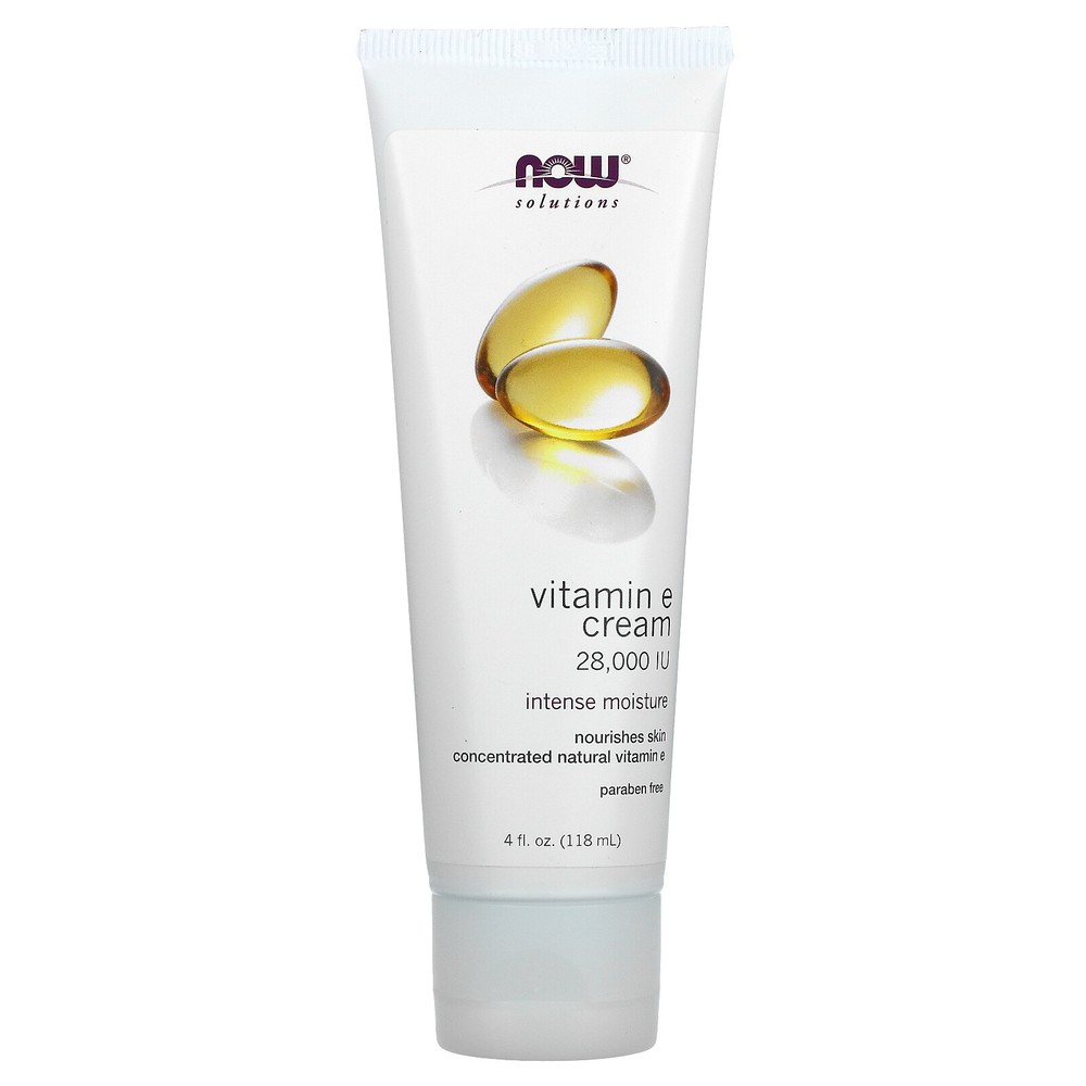 Now Foods Solutions Vitamin E Cream 28 000 IU 4 fl oz 118 ml Not Tested on