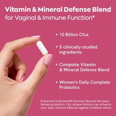 Vevoec Gynable Vaginal Probiotics for Women Odor & Itch Support, pH Balance