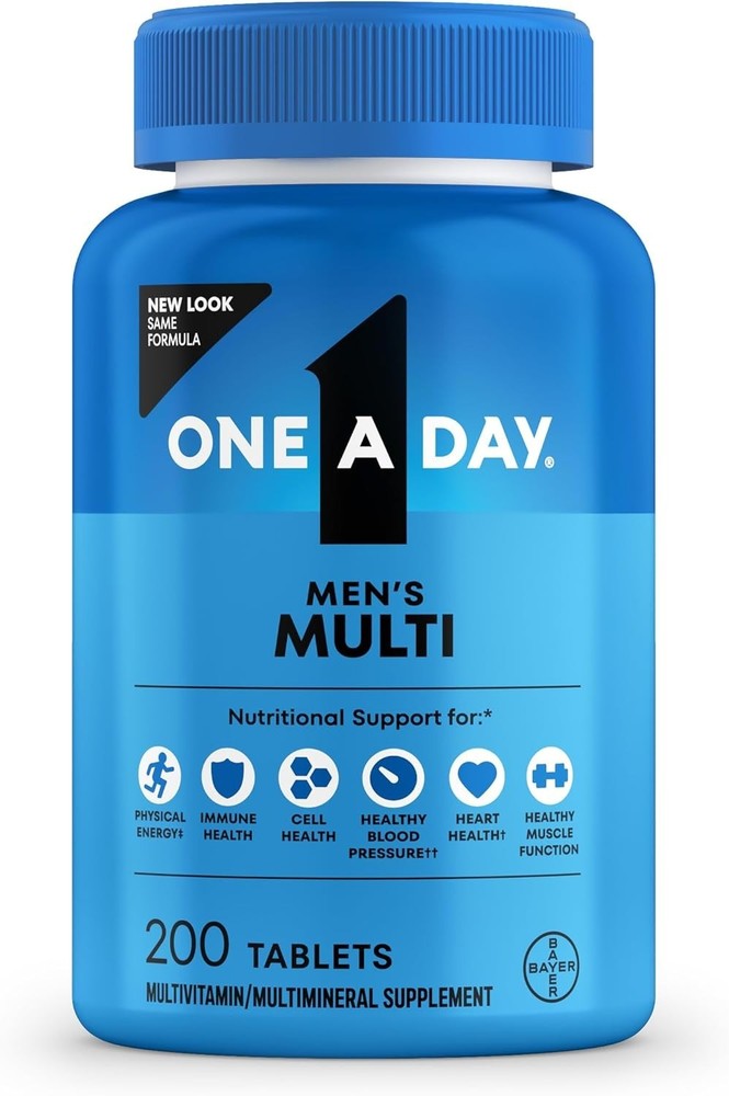 One A Day Men’s Multivitamin 200 Count B Vitamins, Vitamin D, Zinc & Folic Acid