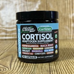 Clean Nutra Cortisol Supplements for Women – Black/teal, 90 Count, Capsule