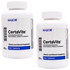 Major CertaVite Antioxidant Vitamins – 2 Pack | 300 Tablets Each (Exp 11-2027)