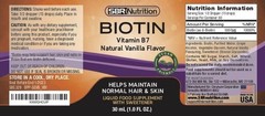 SBR Nutrition Biotin Liquid Drops, 5000mcg per Serving (60) 1.0Fl.oz (30ml) V…