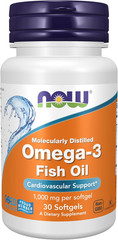 Supplements, Omega-3 180 EPA / 120 DHA, Molecularly Distilled, Cardiovascular…