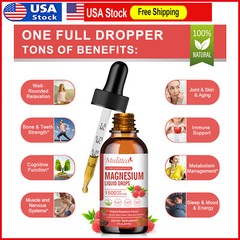 Magnesium Liquid Drops, Magnesium Glycinate1500mg, Improved Sleep,Anxiety Relief