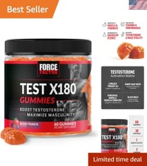 Delicious Berry Punch Testosterone Gummies – 60 Count for Men’s Vitality Support