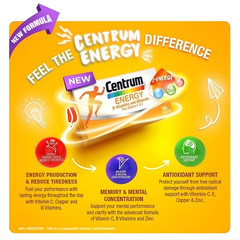 Centrum Energy B-Vitamins Vitamin C E Lutein & Lycopene