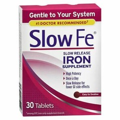 Slow Fe Slow Release Iron Supplement 30 Tabs By Slow Fe