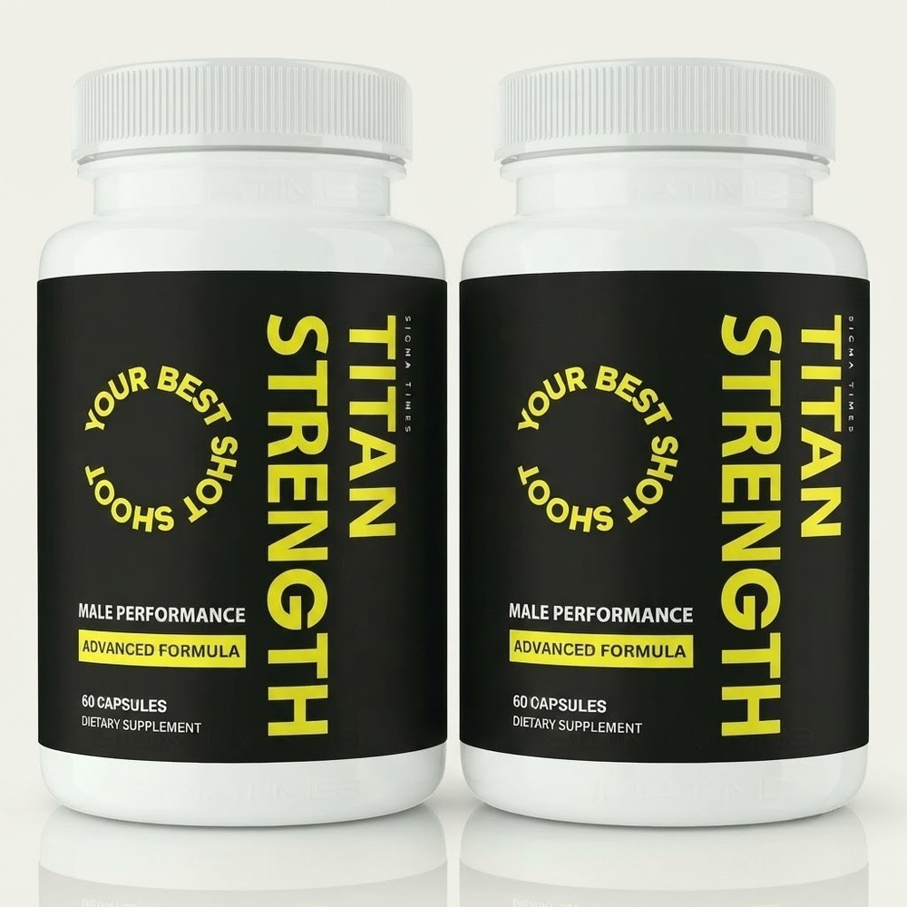 2 Pack Titan Strength Pills for Men, Volume & Energy Enhancer 60 Caps FS