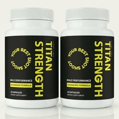 2 Pack Titan Strength Pills for Men, Volume & Energy Enhancer 60 Caps FS