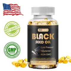 Black Seed Oil 120 Capsules For Men Women Softgel – Cold Pressed Natural Support