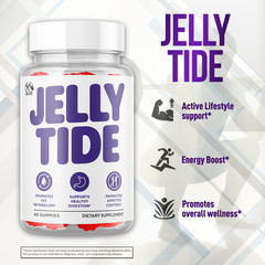 (1 Pack) JellyTide ACV Keto Gummys Vitamin Max Supplement Jelly Tide 60 Gummies