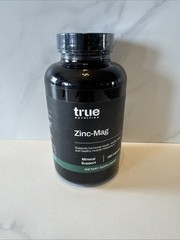 TRUE NUTRITION Zinc-Mag Dietary Supplement 180 Capsules Exp 01/2026 New & Sealed
