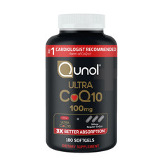 Qunol CoQ10 Ultra 100mg 180 Count – Cardiologist Recommended High Absorption
