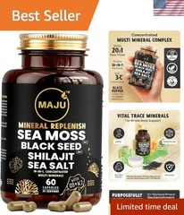 18-in-1 Sea Moss, Black Seed, Shilajit, Sea Salt + D3 & K2, Concentrated Extr…