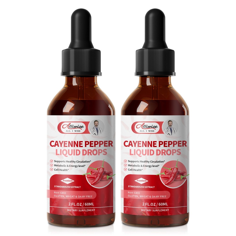 Cayenne Pepper Drops Liquid Extract Metabolism Booster&Heart Circulation Support