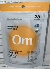 OM 10 Mushroom Complex Master Blend Organic Powder w/Ashwagandha, 2.22 oz./ 63g.