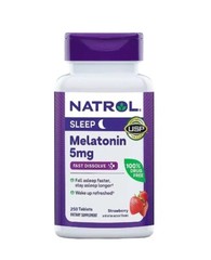 Natrol Melatonin 5 Mg Fast Dissolve 250 Tablets Strawberry Flavor ~ EXP 02/2025