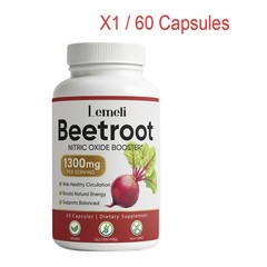 Lemeli Beetroot – 1300mg, Lemeli Beet Root Health Formula 60 Capsule （1-5 pack）