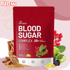 VivoNu Blood Sugar Complex Supplement with 20 Herbs and Vitamins 240 Softgels.