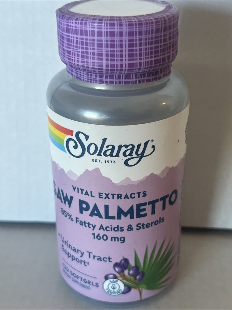 Solaray Urinary Tract Vital Extracts Saw Palmetto 160mg 120 Softgels Ex 09/26 FS