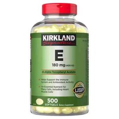 Kirkland Signature Vitamin E 400 IU (180 mg) 500 Softgels EXP 04/2027