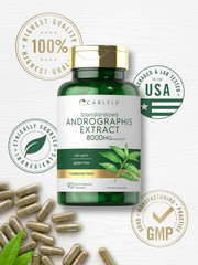 Andrographis Paniculata Capsules | 8000Mg | 90 | Herb Extract Supplement | Non-