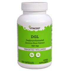 Vitacost DGL 750 mg – DIGESTION SUPPORT – 100 Capsules 7/2027