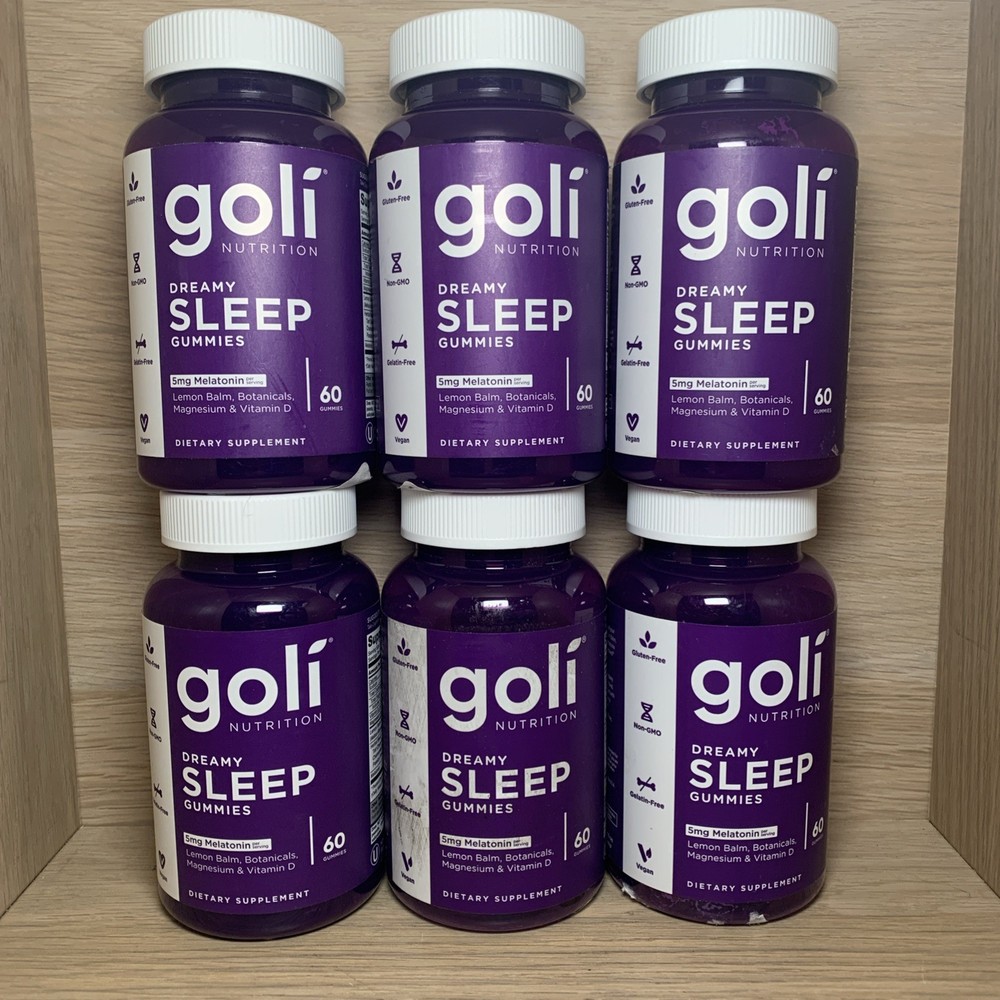 6-PACK Goli Nutrition Dreamy Sleep Melatonin Lemon Balm Gummies 360 TOTAL -08/27