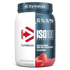 Dymatize ISO100 Whey Protein Isolate Strawberry 20 Servings 25g Protein – NEW!!!