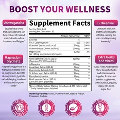 Cortisol Support Liquid Drop w/ Magnesium Ashwagandha -Balanced Adrenal Function