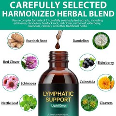 Lymphatic Drainage Drops Liposomal Immune Cleanse Support / Drenaje Linfatico