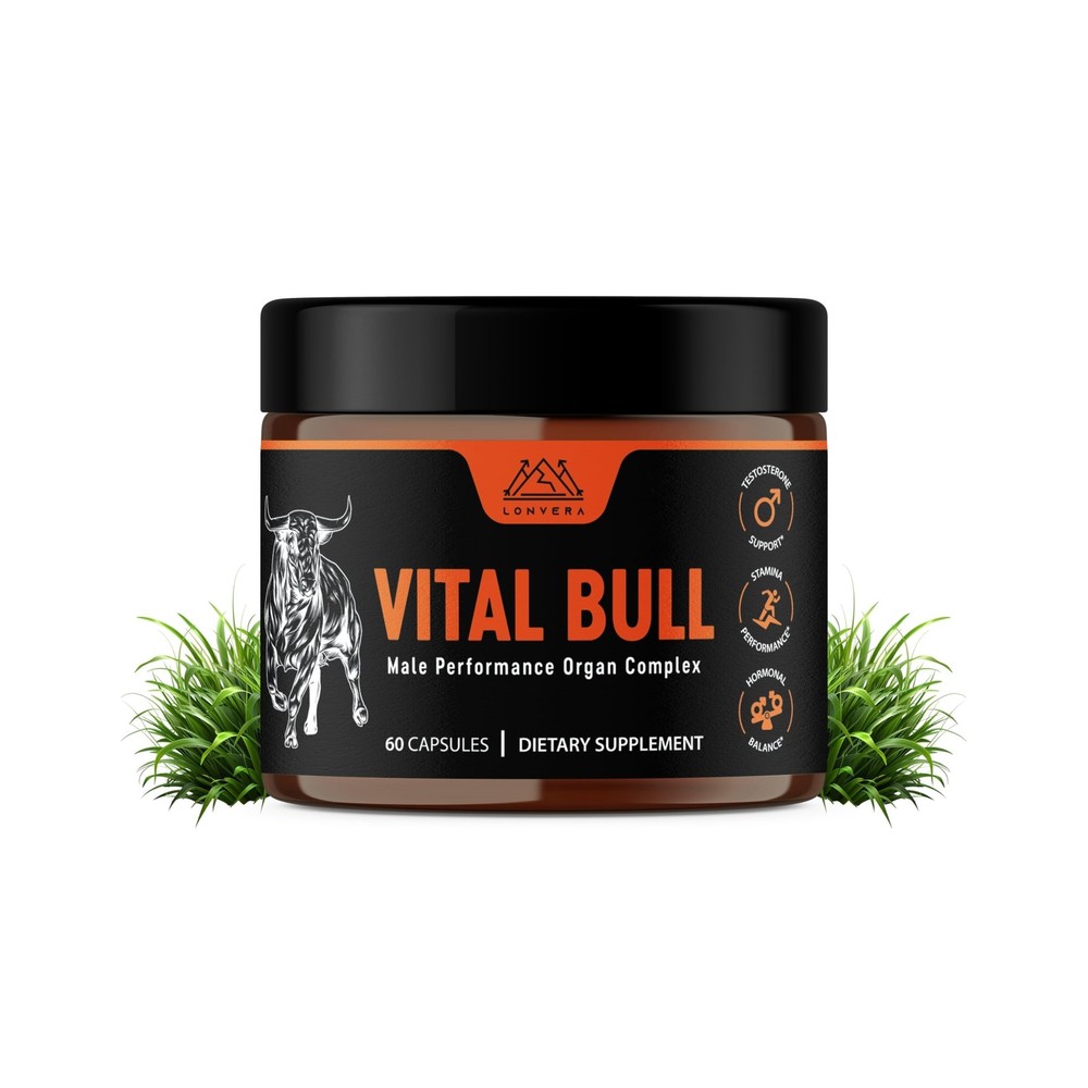 Vital Bull Beef Organ Supplement for Men with Grass Fed Liver, Testicle, Pros…