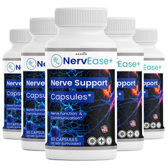 (5 Pack) Nervease Advanced Nerve Support Strength Formula Nerve Ease Capsules