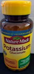 (2) Pack Potassium Gluconate 550 mg 200 Tablets (2×100) Gluten Free Exp. 10/2027
