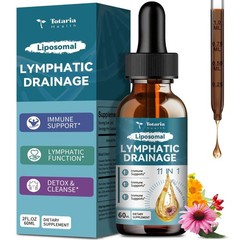 Totaria Liposomal Lymphatic Drainage Drops,11‑in‑1 Herbal Supplement, 2 fl oz