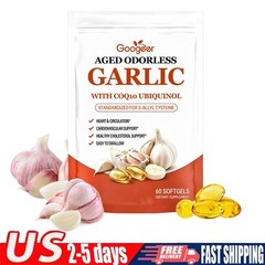 Odorless Aged-Resilia Garlic Extract 600mg Softgels (60 Count) including CoQ1*