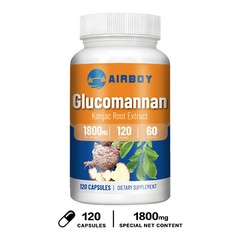 120pcs Glucomannan Konjac Root Extract 1800mg – Weight Loss, Digestive Health