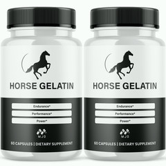 (2 Pack) Horse Gelatin Advanced Male Health Support HorseGelatin 120 Capsules