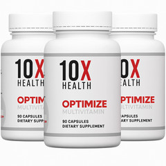 3 PACK Authentic 10X Health Multivitamin Methylated Optimize 90 Caps