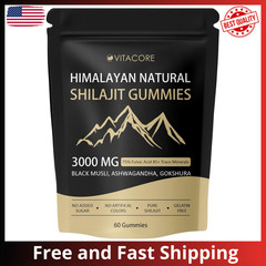vitadrive Himalayan Shilajit Gummies for Men & Women, Gluten-Free, 60 Gummies
