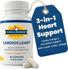 Simple Promise CardioClear7 CoQ10 with PQQ and Shilajit Supplement | Daily Heart