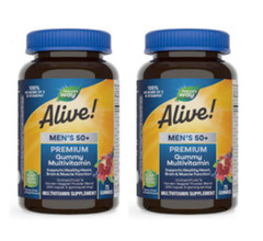 Natures Way Alive! Men’s 50+ Gummy Multivitamin 75 count (2 PACK)