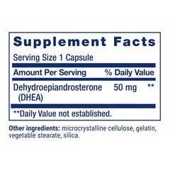 Life Extension DHEA 50 mg – Hormone Balance 60 Count (Pack of 1), Off White