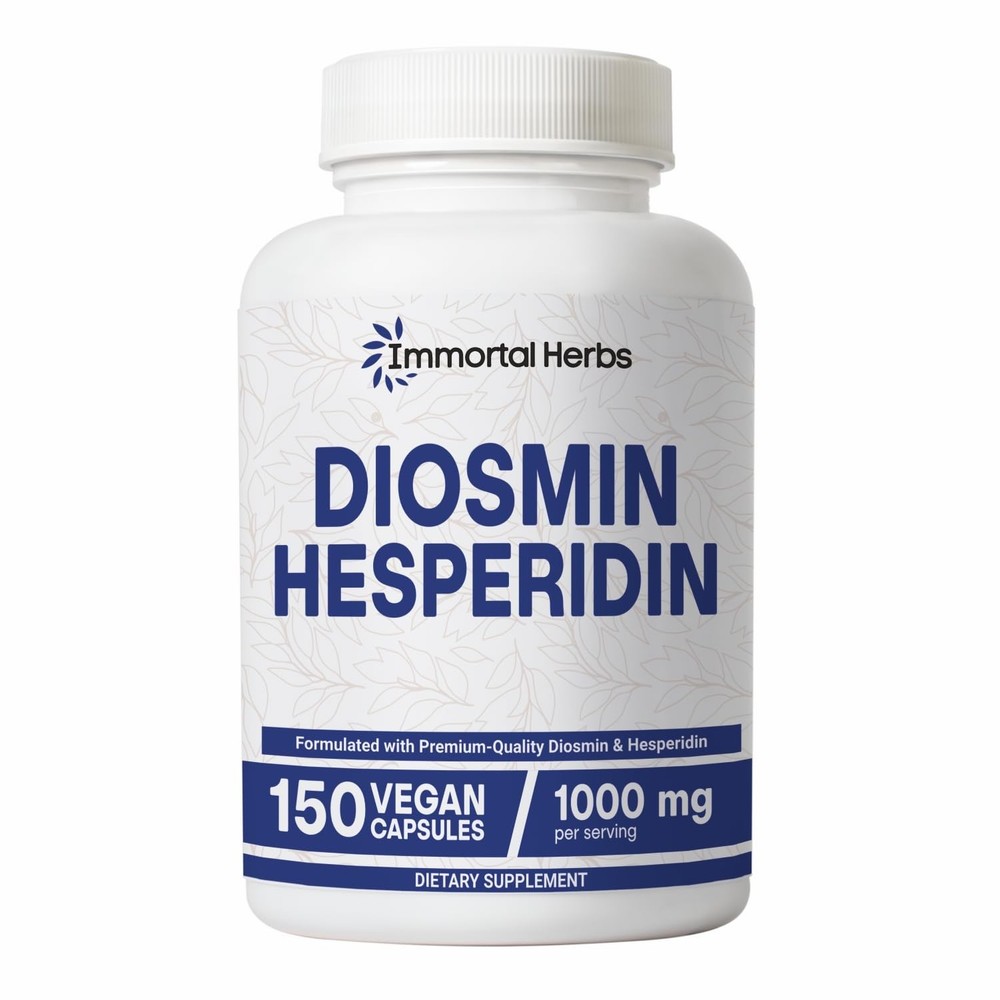Diosmin Hesperidin 1000mg Complex Capsules – Vegetarian, Non-GMO, Gluten-Free
