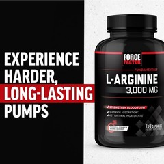 Force Factor L-Arginine 3000 MG, Extra Strength Nitric Oxide & Circulation Boost