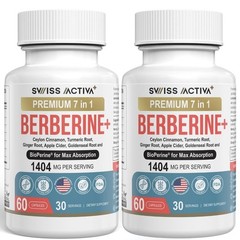 Swiss Activa+ Labs Organic Berberine Supplements 7-in-1 with BioPerine® | Cey…