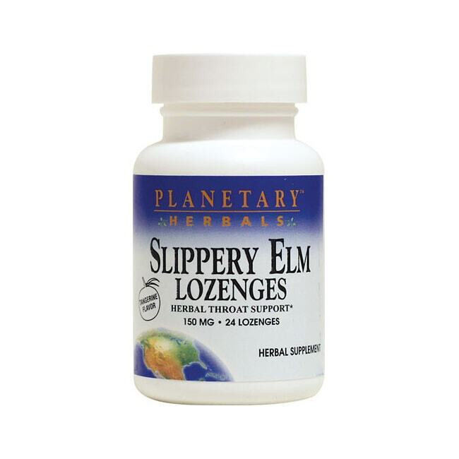 Planetary Herbals Slippery Elm Lozenges – Tangerine 150 mg 24 Loz