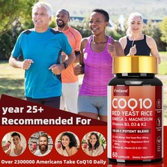 4 Pack CoQ10 200mg with Omega 3 Fatty Acids, 240 Caps Antioxidant/Heart Support